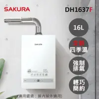 在飛比找momo購物網優惠-【SAKURA 櫻花】16L四季溫智能恆溫熱水器DH1637