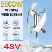 3KW Helix Wind Turbine Axis Wind Generator Kit Boost MPPT Charge Controller 48V