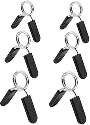 BESPORTBLE 6pcs Barbell Clamp Locking Collar Clips Spring Clip Collars for Dumbbell Bars Easy Lifting