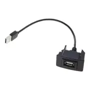 USB Dashboard Mount USB Socket 2.0 Port Panel Extension Cable Adapter