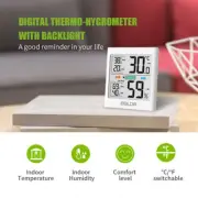 Baldr Digital LCD Indoor Thermometer Hygrometer with Smart Backlight Meter