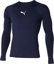 [PUMA] 658223 LIGA Baselayer Men's Soccer Compression Inner, Quick Drying, Crew Neck, LS Shirt, 24 Spring Summer Color Peacoat (20), XL