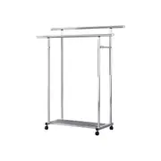 SOGA 120cm Stainless Steel Floor-Standing Clothes Rack - Durable and Space-Saving Laundry Organizer
