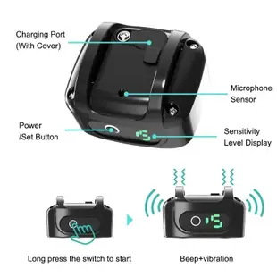 寵物狗防吠器usb超聲波智能電動狗訓練項圈狗停止吠叫振動防水項圈