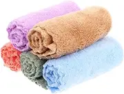 Kisangel 10Pcs Ultra Absorbent Fleece Bath Towels for Newborns and Quick Drying Soft Washcloths Reusable Hand Towels for Care