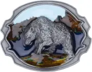 Bear Belt Buckle for Men, Punk Polar Bear Animal Belt Buckle, Norse Viking Bear
