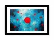 Red Black Circle Framed Art Framed print Art Poster