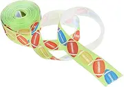 Ipetboom 1 Roll Football Print Decorative Ribbon DIY Present Wrapping Ribbon for Crafts Durable Comfortable for Parties Special Occasions