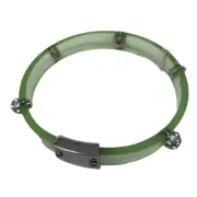 Lia Sophia Bracelet Green Lucite Rhinestone Bangle Glazed Pistachio