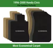 Lloyd Velourtex Front Mats for '96-00 Civic w/Silver & Black Honda H & Word Comb (for: Honda Civic)
