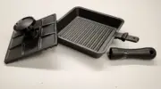 Mini Cast Iron Panini Pan with Press BLTs Grilled Cheese Coarse Panini Sandwich