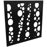 ProtectorAl 300-940w x 300-940h Black Bubbles Framed Composite Decorative Panel