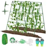 Cucumber Trellis for Raised Beds, 45 x 53 Inch Adjustable Size A-Frame Garden