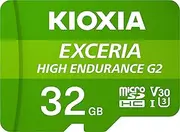 KIOXIA KLMHB032G Former Toshiba Memory MicroSD, 32 GB, Heavy Duty, Compatible with Dash Cameras and Surveillance Cameras, UHS-I U3 V30, Class 10, MicroSDHC 4K Compatible, Maximum Read Speed 100MB/s