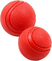 3Pcs Red Elastic Dog Ball Durable Bite Resistant Interactive Training Balls for Puppies and Cats for Outdoor Games and Easy to Clean