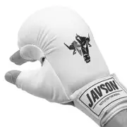 Javson Karate Gloves White Mitts - Medium