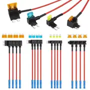 16 Pack 4 Types Fuse Tap, Upgraded 12V Car Add a Circuit Fuse Tap Kit