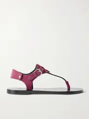 [Isabel Marant] Isabel Marant - Akel Embellished Suede Sandals - Plum - FR37 FR37 Purple