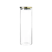 Argon Tableware Glass Storage Jar with Metal Lid - 2 Litre