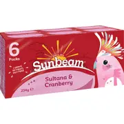 Sunbeam Sultanas & Cranberry 6 pack