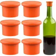 6Pcs Silicone Wine Stoppers Replace Cork Reusable Wine Saver Beer Bottles Cover