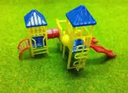HO 1:87 Scale Childrens Playground Park with Slides Set for model train layout