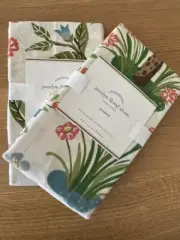 Pottery Barn Set/2 Jocelyn Floral Standard Pillow Shams ~Birds~Lemon Tree~ NEW