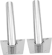 CANIGHT 2pcs Stainless Steel Flagpole Holder Bracket Weatherproof Mounting Base for Outdoor Use Inner Diameter for Easy Installation and Durable Flag Display