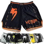 Training Muay Thai Gym Fighting Shorts Fitness Combat Sports Pants Printed Boxing Shorts Sweatpants Wholesale Customization G - youanan Black White M