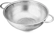 Stainless Steel Colander, 3-Quart Micro-Perforated Metal Colander Strainer with