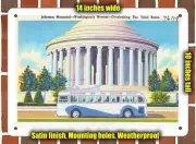 METAL SIGN - Washington Dc Postcard - Jefferson Memorial - Washington's Newest