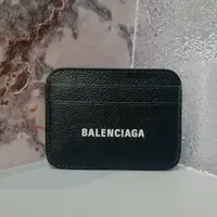 在飛比找PopChill優惠-[二手] BALENCIAGA巴黎世家 黑色全皮 四卡卡套/