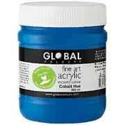 Global Colours Acrylic Paint Zero VOC 500mL Cobalt Hue