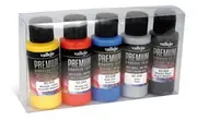 Vallejo Premium Colour Metallics 5 Colour Set Acrylic Airbrush Paint