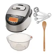 Tiger JKT-D18U 10-Cup Induction HeatIng Rice Cooker Bundle with Accessories