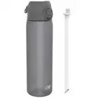 ION8 Leak Proof Medium Water Bottle with Straw, Recyclon, Grey, 500ml (18oz)