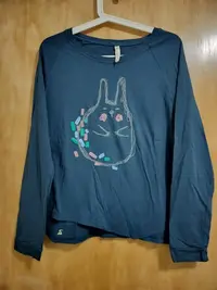 在飛比找Yahoo!奇摩拍賣優惠-沙沙媽媽的二手衣~a la sha 藍色霸王兔上衣~M