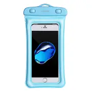 IPX8 Waterproof Airbag Floating Touch Screen Under Water Phone Bag for iPhone Xiaomi BLUE COLOR