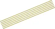uxcell 6pcs Brass Rods 1/5" x 12" Brass Solid Round Stock Lathe Bar for Knife Handles Pin DIY Craft Model Plane(5mm in Diameter)