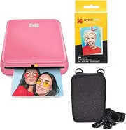 [KODAK] Step Printer Wireless Mobile Photo Printer with Zinc Technology (Pink) Travel Kit