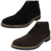 Mens Bugatti '331-83736-1400' Suede Leather Lace Up Boots