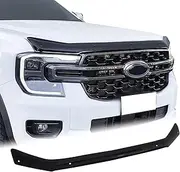 SUERAUTO4X4 Bonnet Protector for Ford Everest Next Gen Accessories 2022 2023 2024 2025, Tinted Black Bonnet Stone Guard Protector Trim Cover Car Exterior Injection