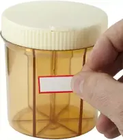 PILL VITAMIN DISPENSER ORGANIZER ~ Container Case Box Holder Reminder w/ Labels
