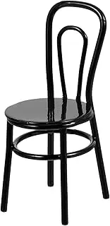 HANABASS Alloy Miniature Iron Chairs for Doll House Black Mini Bench Ornament Decorative Mini Furniture Accessory