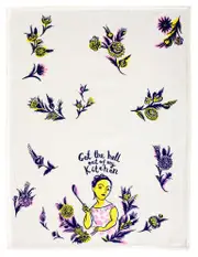 Blue Q Tea Towel - Get The Hell Out Of My Kitchen