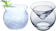 Set of 2 Martini Glasses, martini glass with base, bar martini glass aperitif wine for Cocktail Wine Juice Ice Cream Champagne,Clear