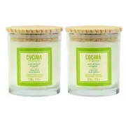 Fruits & Passion Cucina Lime Zest & Cypress Perfumed Candle 7.7 Oz - 2 Pack