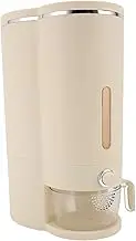 Rice Dispenser, Press Out Food Grade Plastic Sealed Rice Container with Measuring Cup, PP and PET Airtight Storage Container, Cereal Dispenser Storage with Lids Househod Kitchen