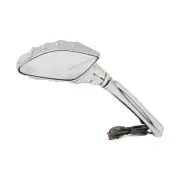 1 Pair, Skeleton Mirror, Arm Adjustable, LED, Chrome, for Harley - Davidson