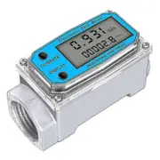 Digital Turbine Water Flow Meter Digital Lcd Display With Npt Counter And Fnpt Thread Gas Oil Fuel - JV As Shown